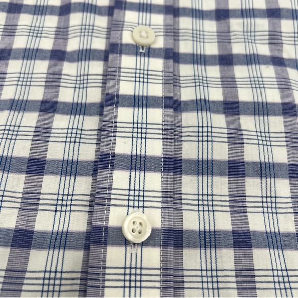 J.Crew Men’s XL Slim Flex Wrinkle Free Button-Up Shirt – Blue Plaid Cotton Blend - Picture 5 of 12